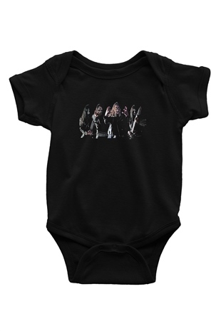 Dark Funeral Baskılı Unisex Siyah Bebek Body - Zıbın