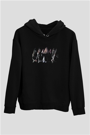 Dark Funeral Baskılı Unisex Siyah Kapüşonlu Sweatshirt
