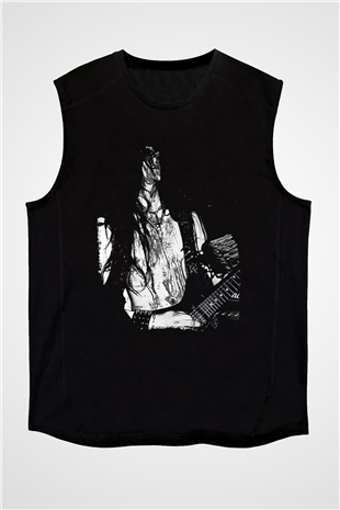 Dark Funeral Baskılı Unisex Siyah Kolsuz Tişört - Tshirt