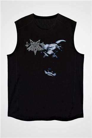 Dark Funeral Baskılı Unisex Siyah Kolsuz Tişört - Tshirt
