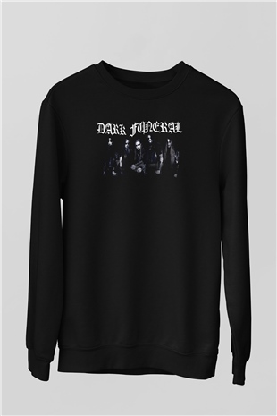Dark Funeral Baskılı Unisex Siyah Sweatshirt