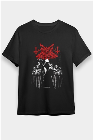 Dark Funeral Baskılı Unisex Siyah Tişört - Tshirt