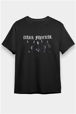 Dark Funeral Baskılı Unisex Siyah Tişört - Tshirt