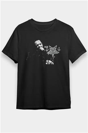 Dark Funeral Baskılı Unisex Siyah Tişört - Tshirt