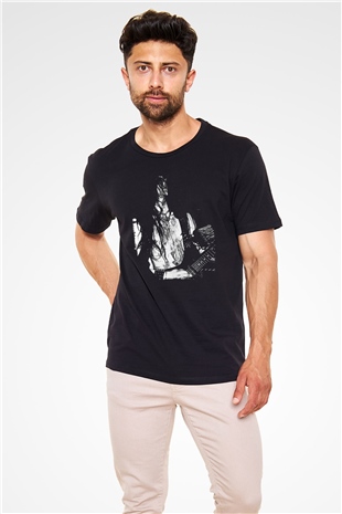 Dark Funeral Baskılı Unisex Siyah Tişört - Tshirt