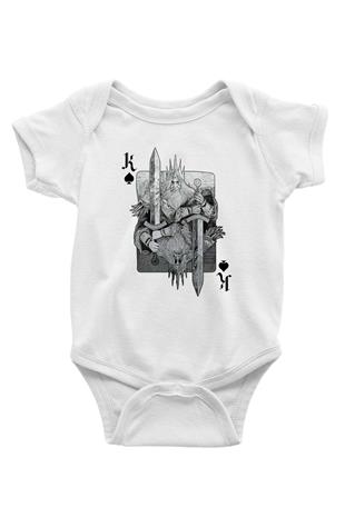 Dark Souls Baskılı Beyaz Unisex Bebek Body - Zıbın