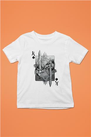 Dark Souls Baskılı Beyaz Unisex Beyaz Çocuk Tişört - Tshirt