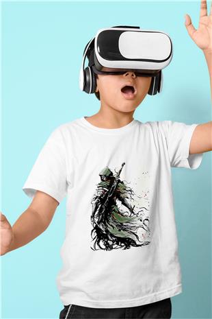 Dark Souls Baskılı Beyaz Unisex Beyaz Çocuk Tişört - Tshirt