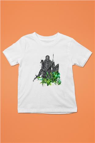 Dark Souls Baskılı Beyaz Unisex Beyaz Çocuk Tişört - Tshirt