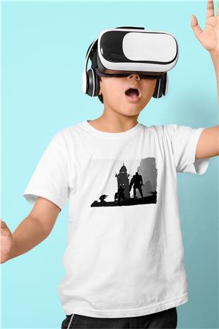 Dark Souls Baskılı Beyaz Unisex Beyaz Çocuk Tişört - Tshirt