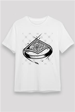 Dark Souls Baskılı Unisex Beyaz Tişört - Tshirt