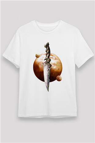 Dark Souls Baskılı Unisex Beyaz Tişört - Tshirt