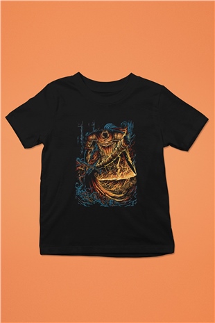Dark Souls Baskılı Unisex Siyah Çocuk Tişört - Tshirt