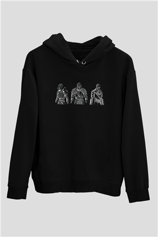 Dark Souls Baskılı Unisex Siyah Kapüşonlu Sweatshirt