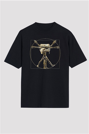 Dark Souls Baskılı Unisex Siyah Oversize Tişört - Tshirt