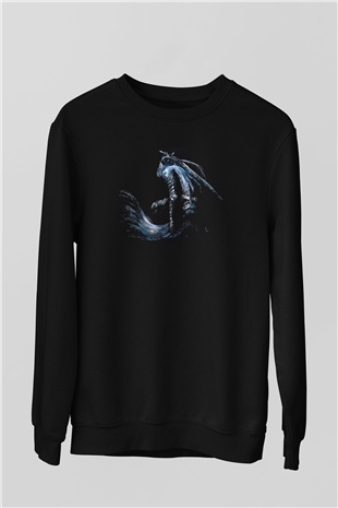 Dark Souls Baskılı Unisex Siyah Sweatshirt