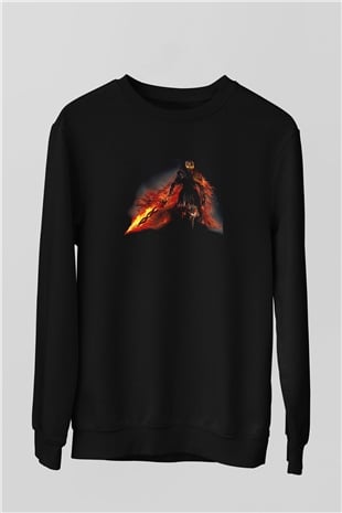 Dark Souls Baskılı Unisex Siyah Sweatshirt