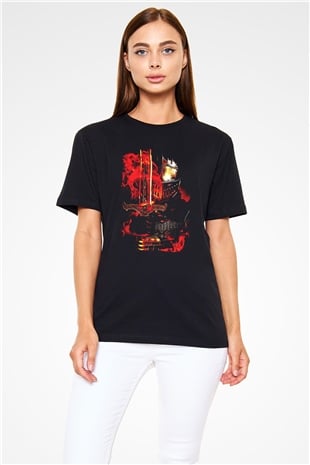 Dark Souls Baskılı Unisex Siyah Tişört - Tshirt