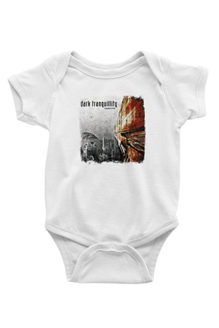 Dark Tranquillity Baskılı Unisex Beyaz Bebek Body - Zıbın