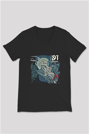 Dark Tranquillity Baskılı Unisex Siyah V Yaka Tişört