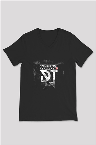 Dark Tranquillity Baskılı Unisex Siyah V Yaka Tişört