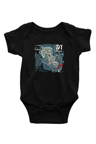 Dark Tranquillity Baskılı Unisex Siyah Bebek Body - Zıbın