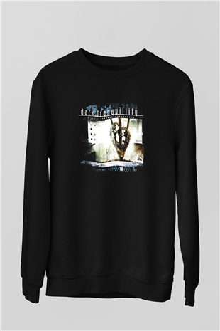 Dark Tranquillity Baskılı Unisex Siyah Sweatshirt