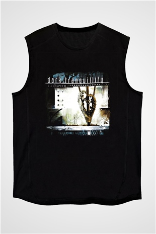 Dark Tranquillity Baskılı Unisex Siyah Kolsuz Tişört