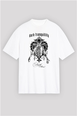 Dark Tranquillity Beyaz Unisex Oversize Tişört T-Shirt
