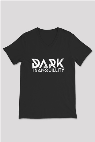 Dark Tranquillity Siyah Unisex V Yaka Tişört T-Shirt