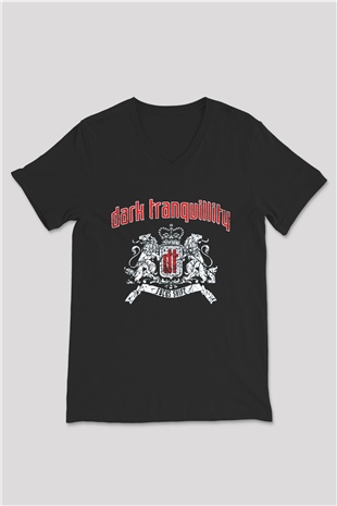 Dark Tranquillity Siyah Unisex V Yaka Tişört T-Shirt