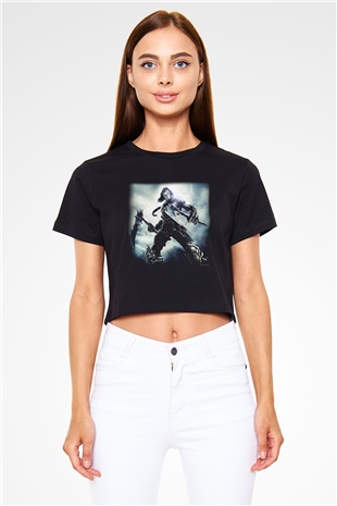 Darksiders Siyah Crop Top Tişört