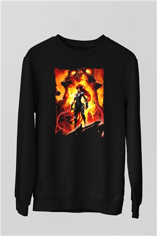 Darksiders Siyah Unisex Sweatshirt