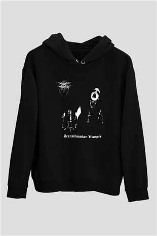 Darkthrone Baskılı Unisex Siyah Hoodie