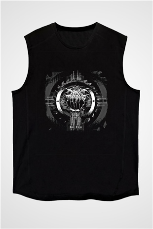 Darkthrone Baskılı Unisex Siyah Kolsuz Tişört