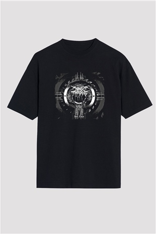 Darkthrone Baskılı Unisex Siyah Oversize Tişört