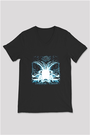 Darkthrone Baskılı Unisex Siyah V Yaka Tişört