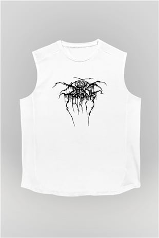 Darkthrone Beyaz Unisex Kolsuz Tişört