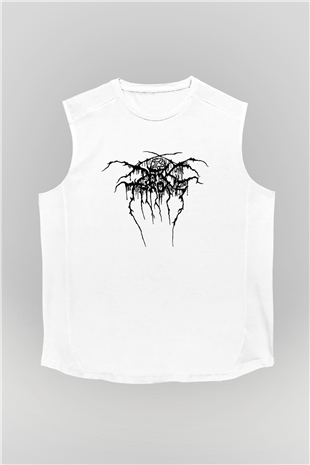 Darkthrone Beyaz Unisex Kolsuz Tişört