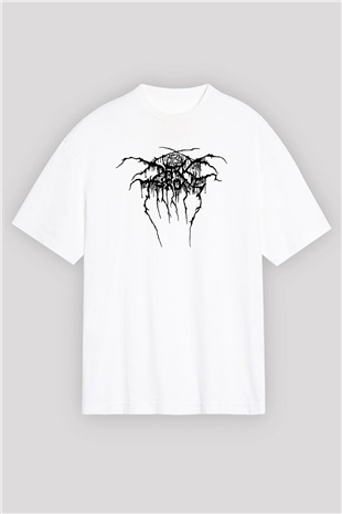 Darkthrone Beyaz Unisex Oversize Tişört T-Shirt