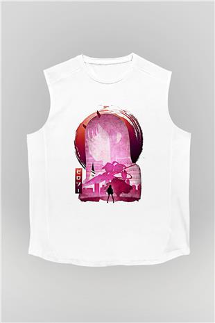 Darling İn The Franxx Baskılı Beyaz Unisex Kolsuz Tişört - Tshirt