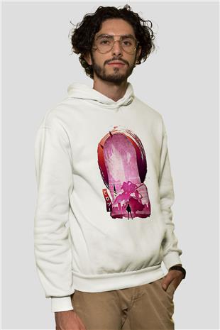 Darling İn The Franxx Baskılı Beyaz Unisex Hoodie