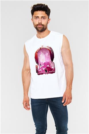 Darling İn The Franxx Baskılı Beyaz Unisex Kolsuz Tişört - Tshirt