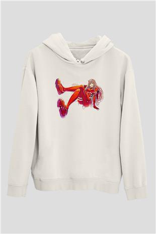 Darling İn The Franxx Baskılı Beyaz Unisex Hoodie