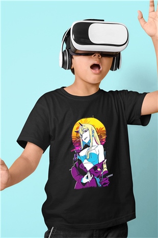 Darling İn The Franxx Baskılı Unisex Siyah Çocuk Tişört - Tshirt