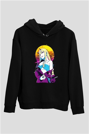 Darling İn The Franxx Baskılı Unisex Siyah Hoodie