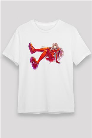 Darling İn The Franxx Unisex Baskılı Beyaz Tişört - Tshirt