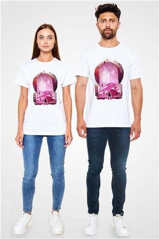 Darling İn The Franxx Unisex Baskılı Beyaz Tişört - Tshirt