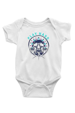 Dart Baskılı Beyaz Bebek Body - Zıbın