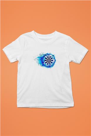 Dart Baskılı Unisex Beyaz Çocuk Tişört - Tshirt